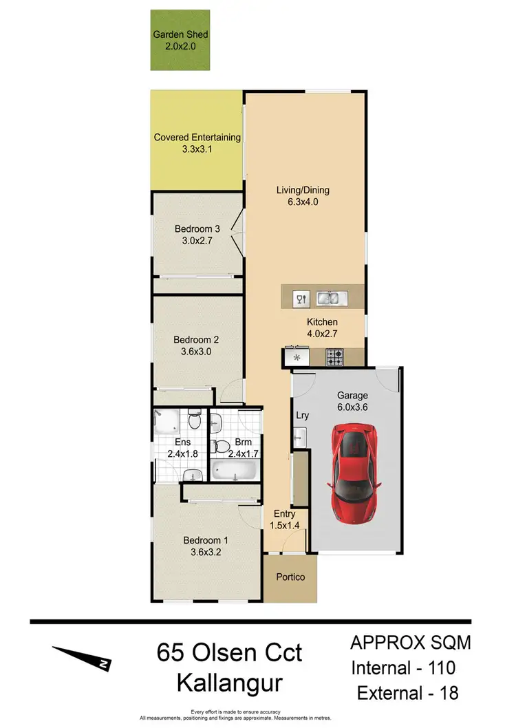 Floorplan of Homely house listing, 65 Olsen Circuit, Kallangur QLD 4503
