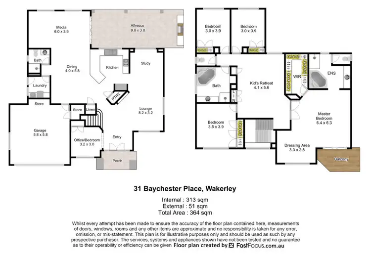 Floorplan of Homely house listing, 31 Baychester Place, Wakerley QLD 4154