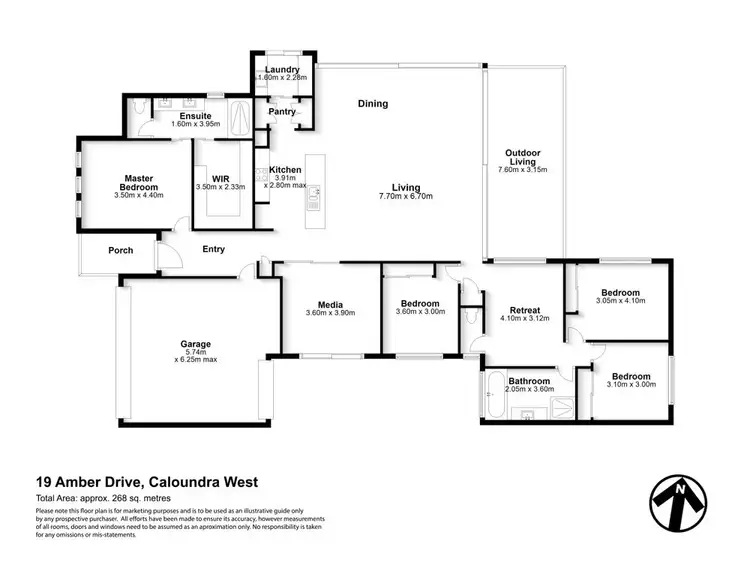 Floorplan of Homely house listing, 19 Amber Drive, Caloundra West QLD 4551