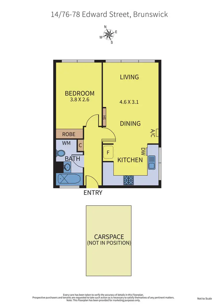 Floorplan of Homely apartment listing, 14/76-78 Edward Street, Brunswick VIC 3056