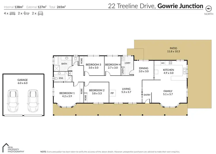 Floorplan of Homely house listing, 22 Treeline Drive, Gowrie Junction QLD 4352