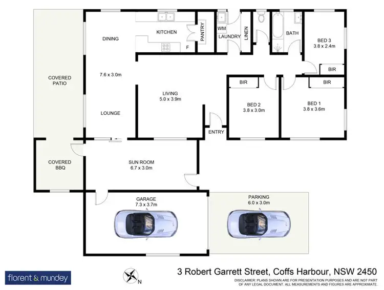 Floorplan of Homely house listing, 3 Robert Garrett St, Coffs Harbour NSW 2450