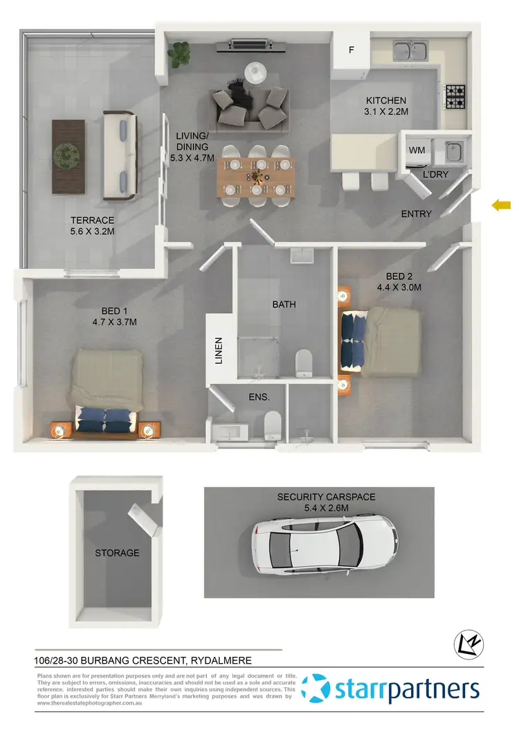 Floorplan of Homely unit listing, 106/28-30 Burbang Crescent, Rydalmere NSW 2116