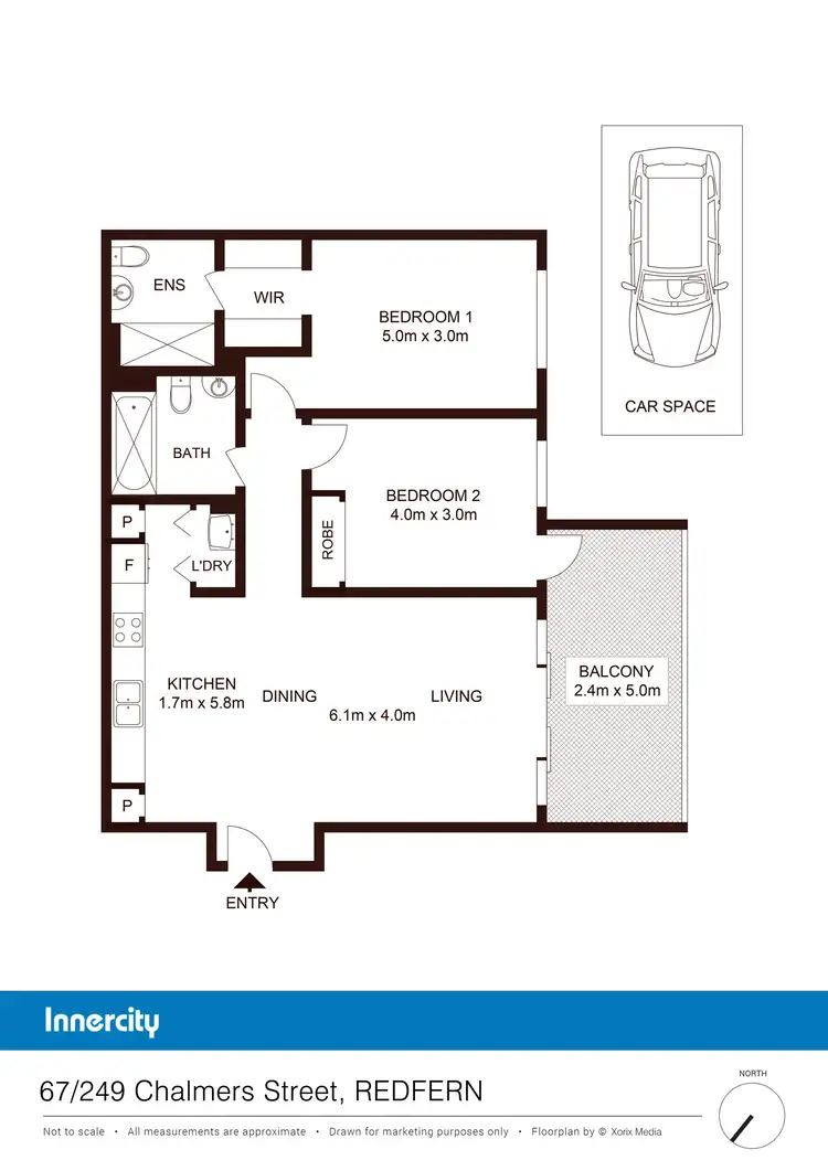 Floorplan of Homely apartment listing, 67/249-259 Chalmers St, Redfern NSW 2016