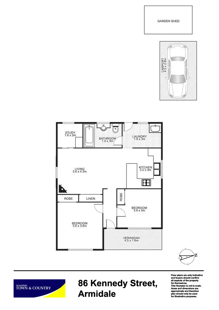 Floorplan of Homely house listing, 86 Kennedy Street, Armidale NSW 2350
