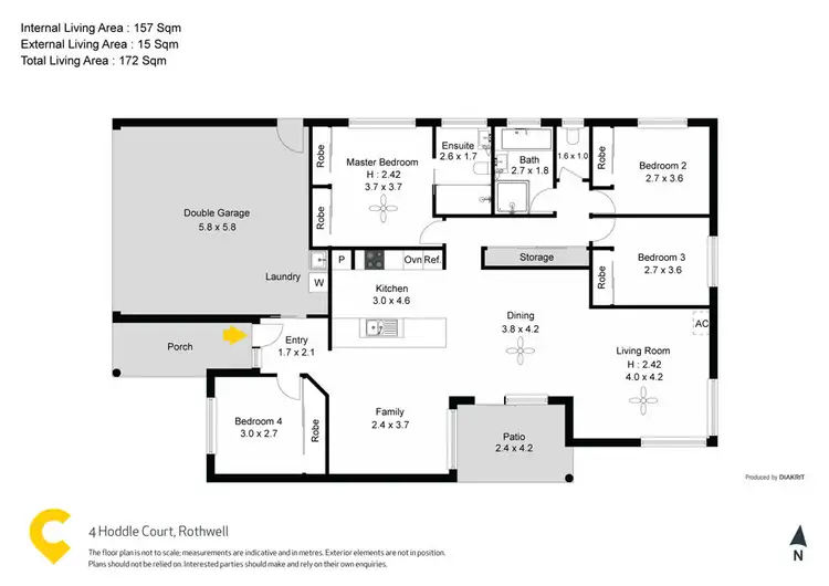 Floorplan of Homely house listing, 4 Hoddle Court, Rothwell QLD 4022