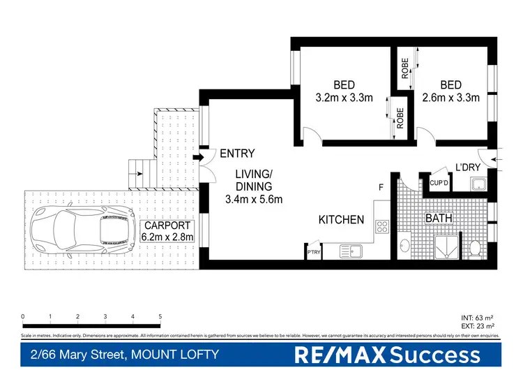 Floorplan of Homely unit listing, 2/66 Mary Street, Mount Lofty QLD 4350
