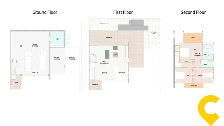 Floorplan of Homely townhouse listing, 5/25 Fernberg Road, Paddington QLD 4064