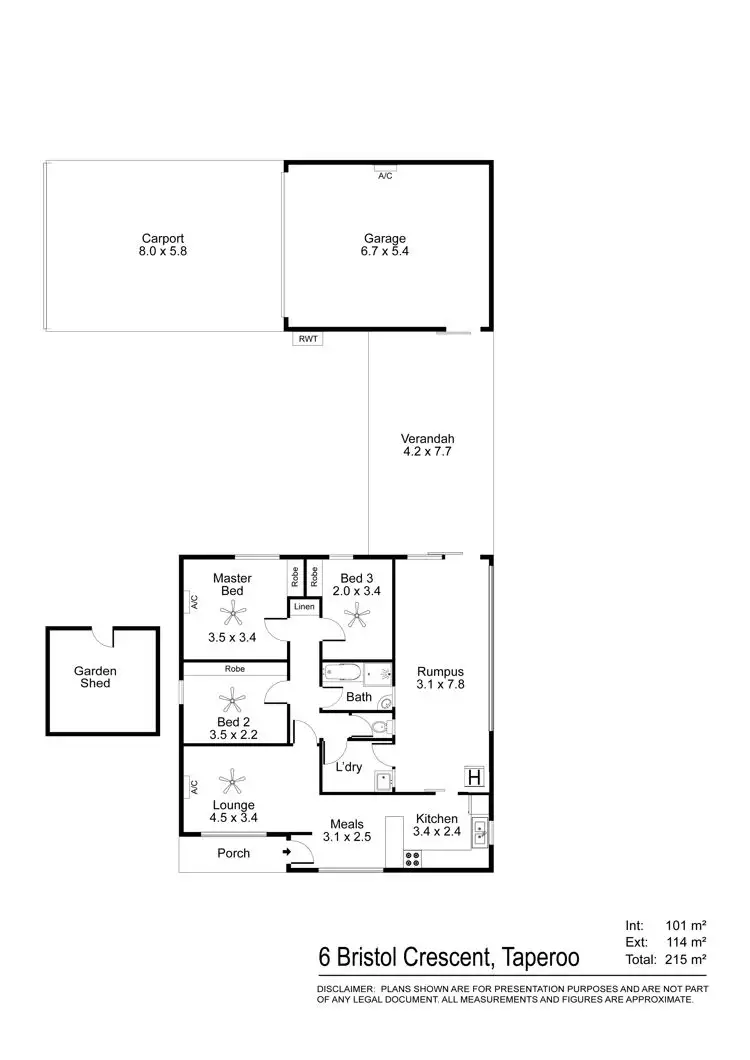 Floorplan of Homely house listing, 6 Bristol Crescent, Taperoo SA 5017