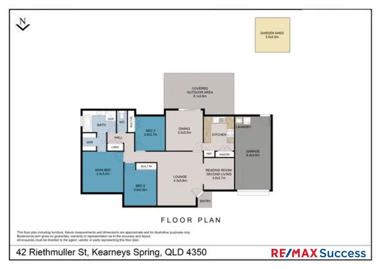 Floorplan of Homely house listing, 42 Riethmuller Street, Kearneys Spring QLD 4350