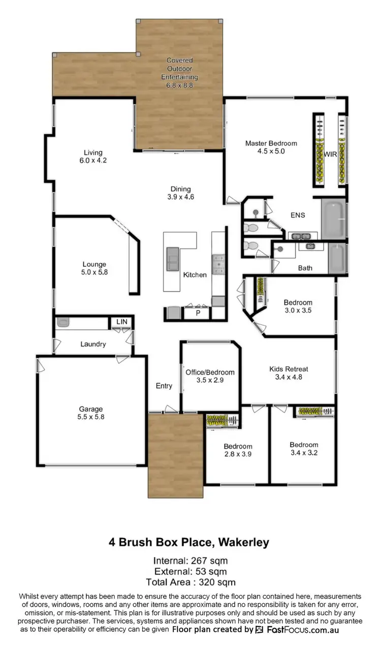 Floorplan of Homely house listing, 4 Brush Box Place, Wakerley QLD 4154