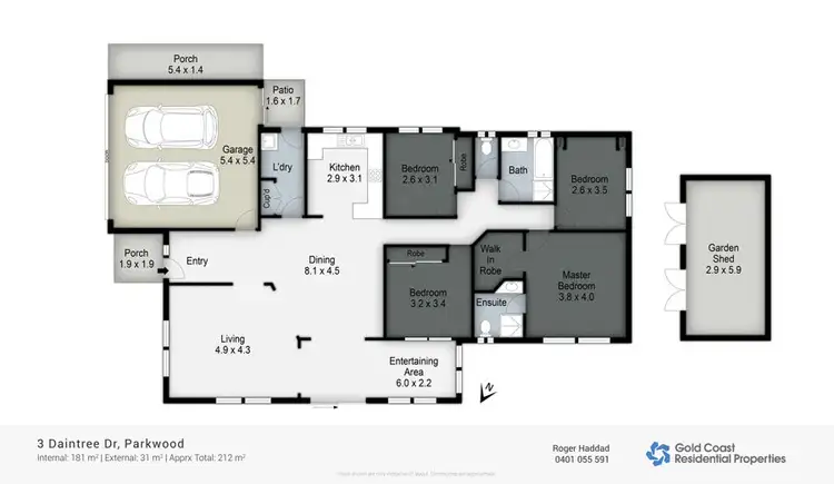 Floorplan of Homely house listing, 3 Daintree Drive, Parkwood QLD 4214
