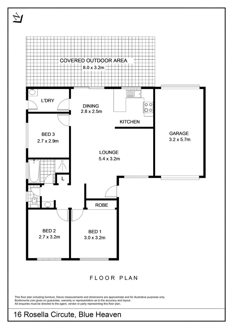 Floorplan of Homely house listing, 16 Rosella Circuit, Blue Haven NSW 2262