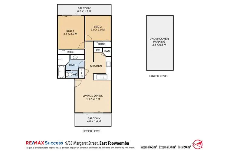 Floorplan of Homely unit listing, 9/33 Margaret Street, East Toowoomba QLD 4350