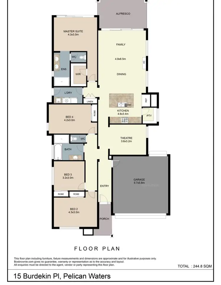 Floorplan of Homely house listing, 15 Burdekin Place, Pelican Waters QLD 4551