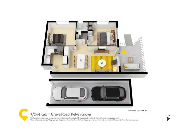 Floorplan of Homely unit listing, 3/244 Kelvin Grove ROAD, Kelvin Grove QLD 4059