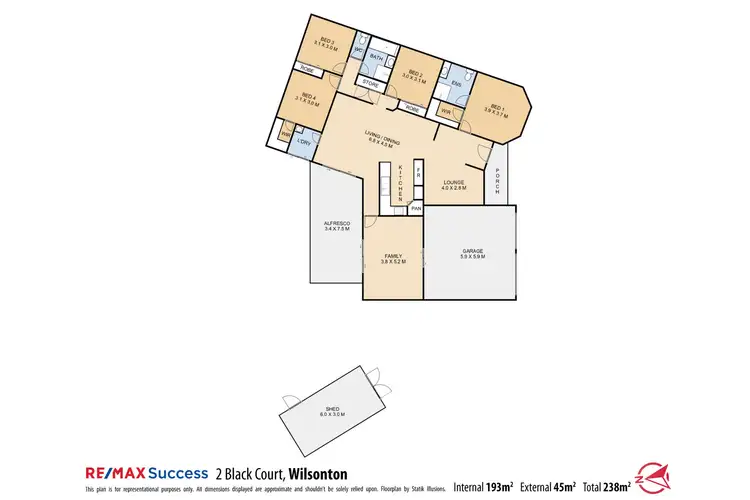 Floorplan of Homely house listing, 2 Black Court, Wilsonton QLD 4350