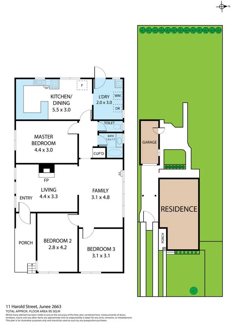 Floorplan of Homely house listing, 11 Harold Street, Junee NSW 2663