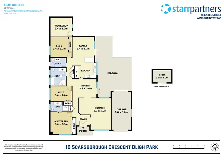 Floorplan of Homely house listing, 18 Scarsborough Crescent, Bligh Park NSW 2756