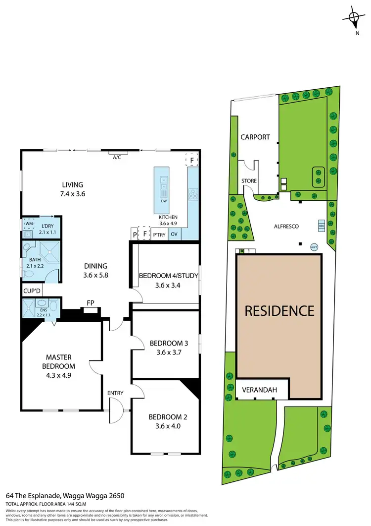 Floorplan of Homely house listing, 64 The Esplanade, Wagga Wagga NSW 2650