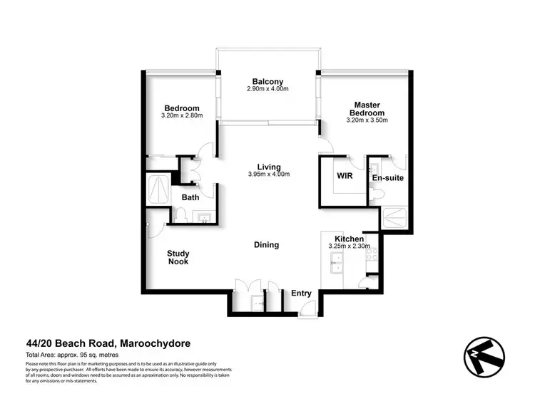 Floorplan of Homely unit listing, 44/20 Beach Road, Maroochydore QLD 4558