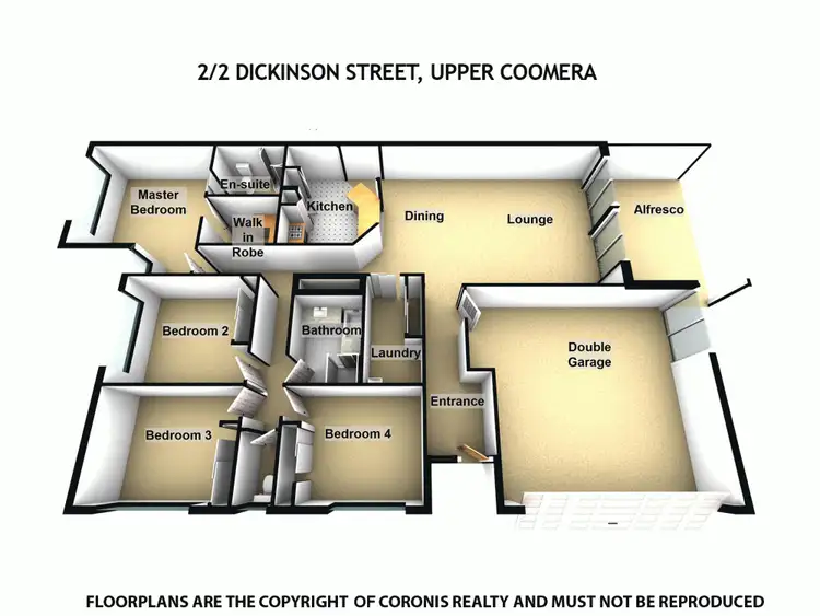 Floorplan of Homely semi-detached listing, 2 Dickinson Street, Upper Coomera QLD 4209