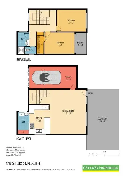 Floorplan of Homely unit listing, 1/16 SHIELDS STREET, Redcliffe QLD 4020