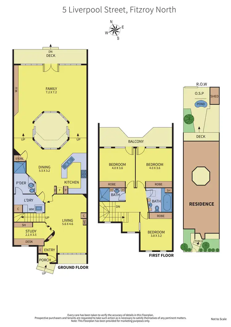 Floorplan of Homely house listing, 5 Liverpool Street, Fitzroy North VIC 3068