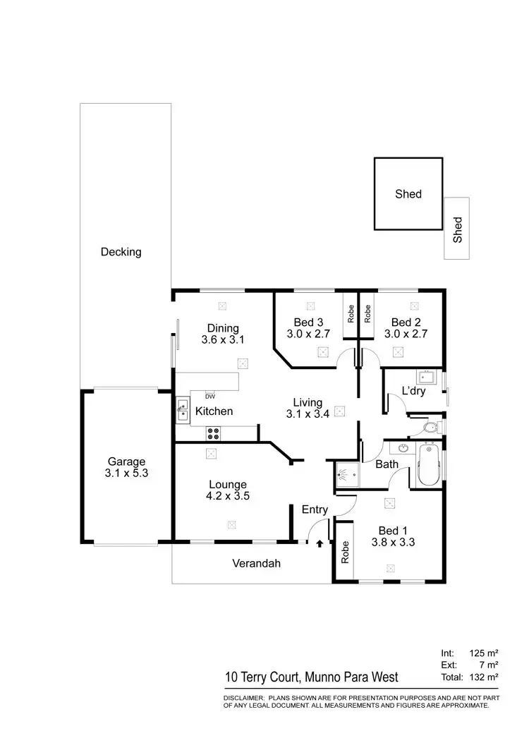 Floorplan of Homely house listing, 10 Terry Court, Munno Para West SA 5115