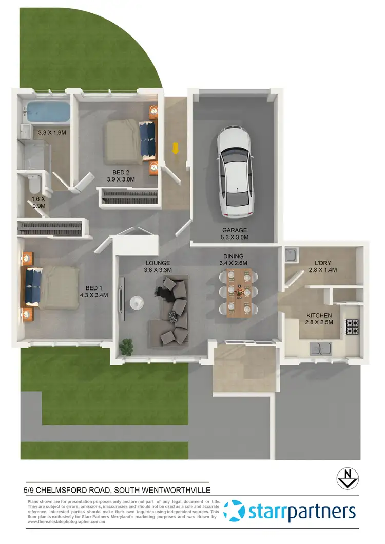 Floorplan of Homely villa listing, 5/9 Chelmsford Road, South Wentworthville NSW 2145