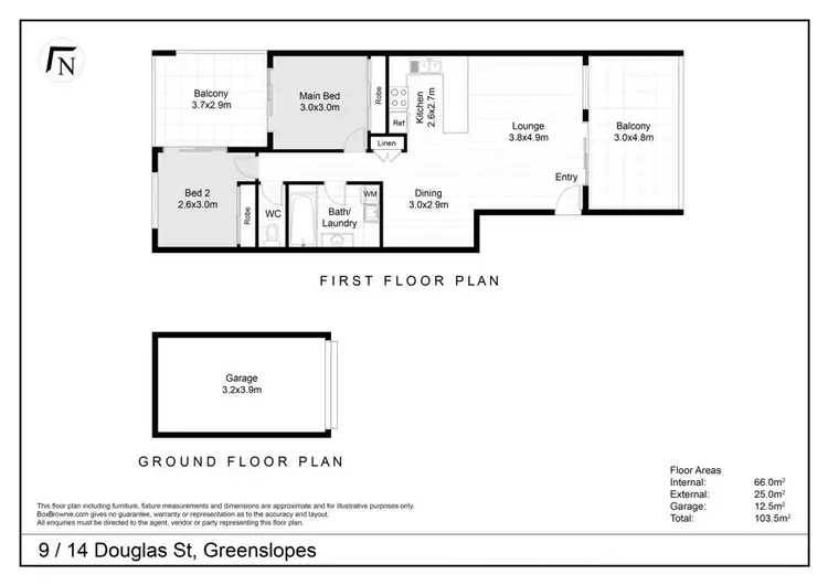 Floorplan of Homely unit listing, 9 / 14 Douglas Street, Greenslopes QLD 4120