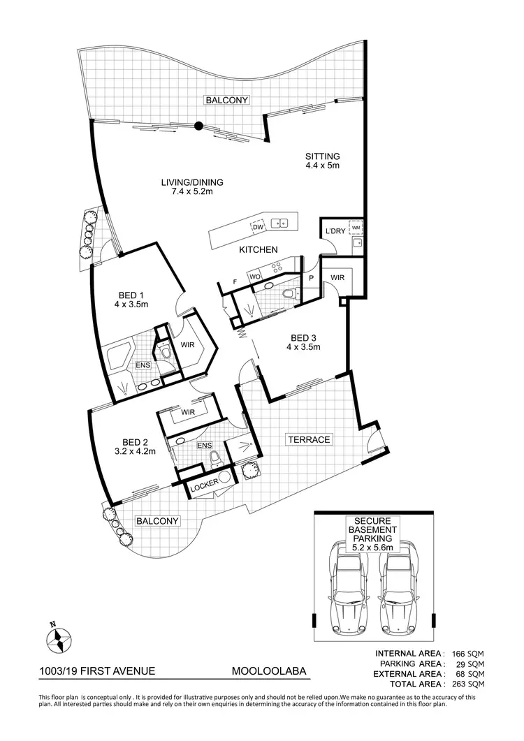 Floorplan of Homely apartment listing, 1003/19 First Ave, Mooloolaba QLD 4557