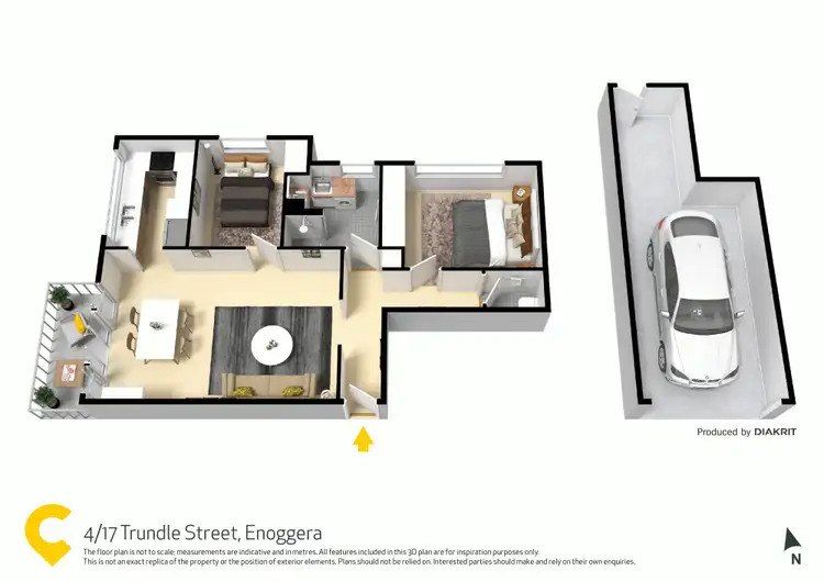 Floorplan of Homely apartment listing, 4/17 Trundle Street, Enoggera QLD 4051