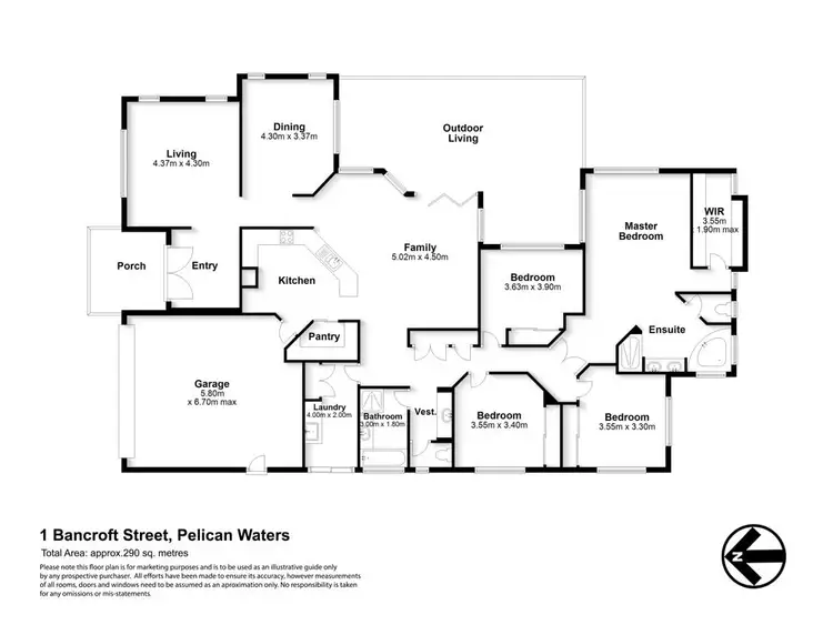 Floorplan of Homely house listing, 1 Bancroft Street, Pelican Waters QLD 4551