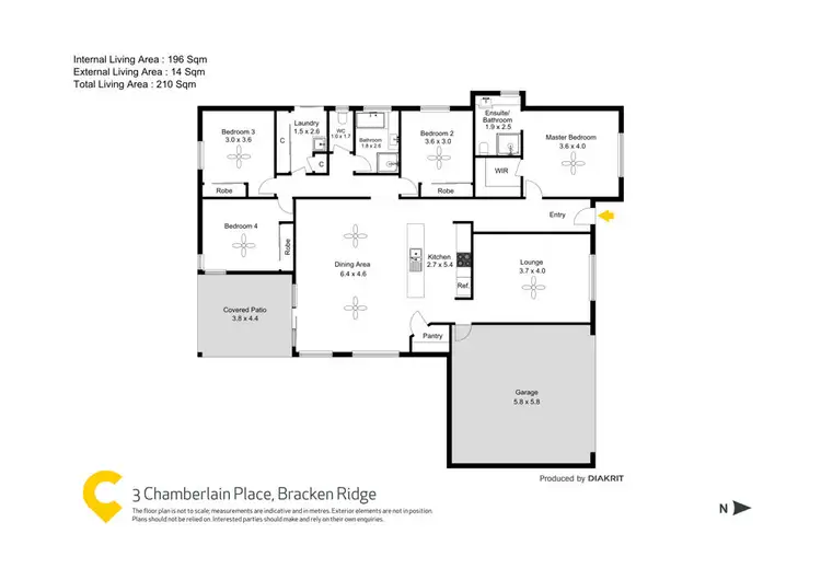 Floorplan of Homely house listing, 3 Chamberlain Place, Bracken Ridge QLD 4017