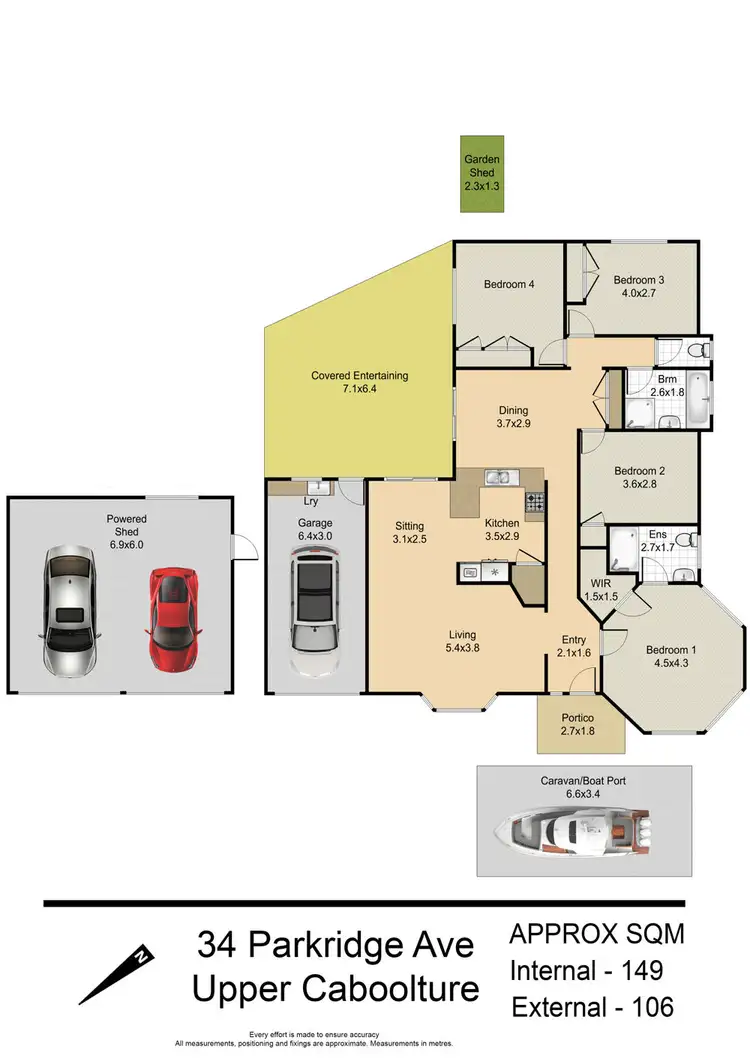 Floorplan of Homely house listing, 34 Parkridge Avenue, Upper Caboolture QLD 4510