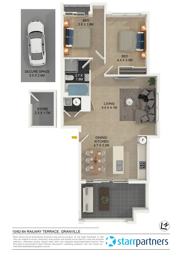 Floorplan of Homely unit listing, 10/62-64 Railway Terrace, Granville NSW 2142