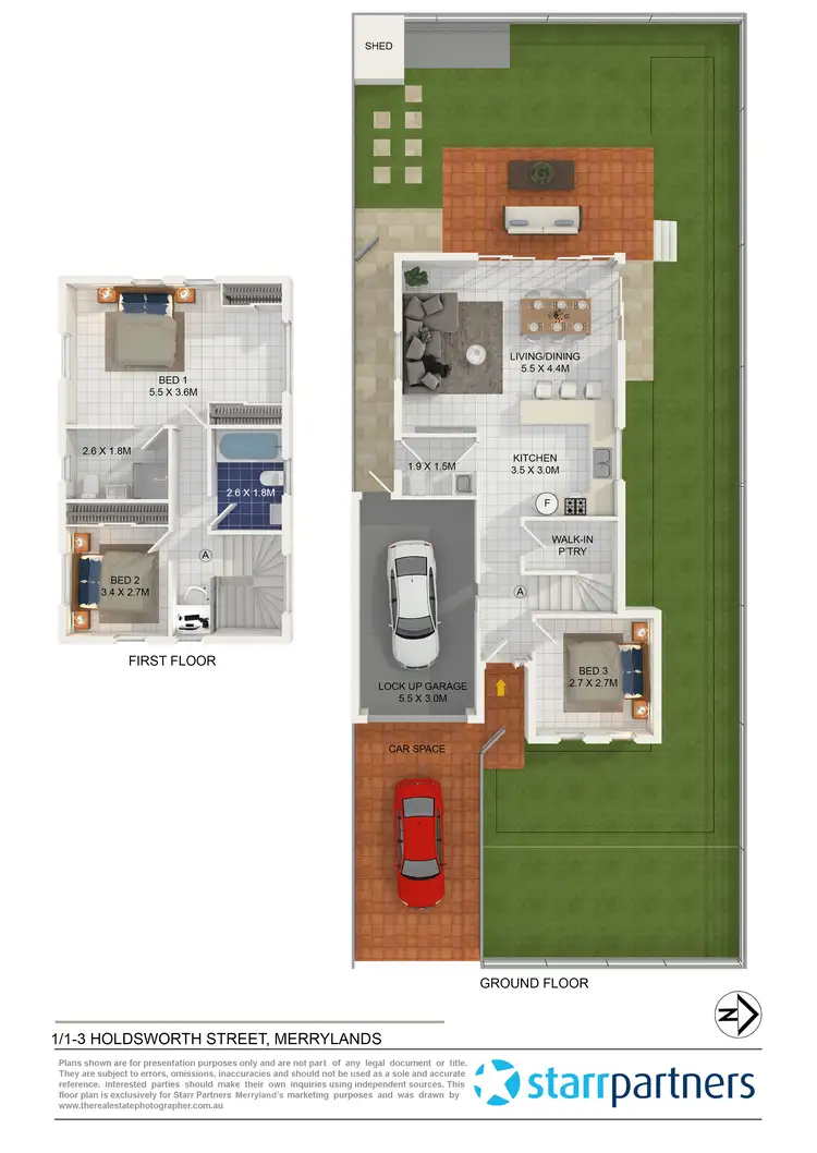 Floorplan of Homely townhouse listing, 1/1-3 Holdsworth Street, Merrylands NSW 2160