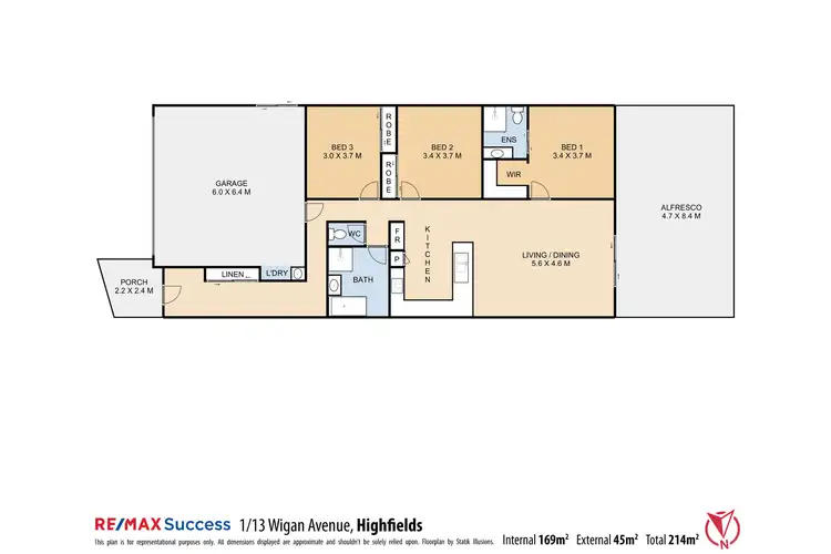 Floorplan of Homely unit listing, 1/13 Wigan Avenue, Highfields QLD 4352