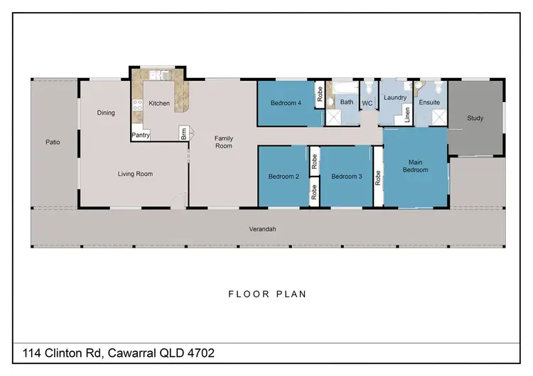 Floorplan of Homely house listing, 114 Clinton Road, Cawarral QLD 4702