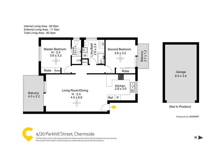 Floorplan of Homely unit listing, 4/20 Parkhill Street, Chermside QLD 4032