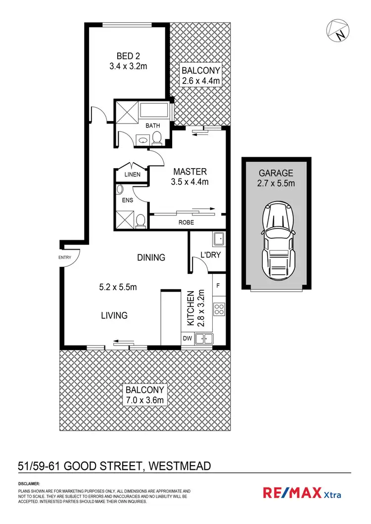 Floorplan of Homely unit listing, 51/59-61 Good Street, Westmead NSW 2145