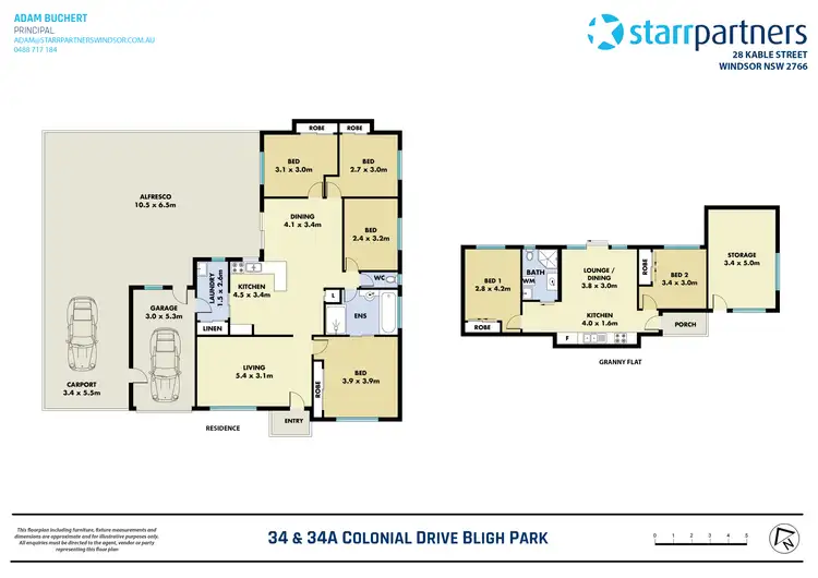 Floorplan of Homely house listing, 34 & 34A Colonial Drive, Bligh Park NSW 2756