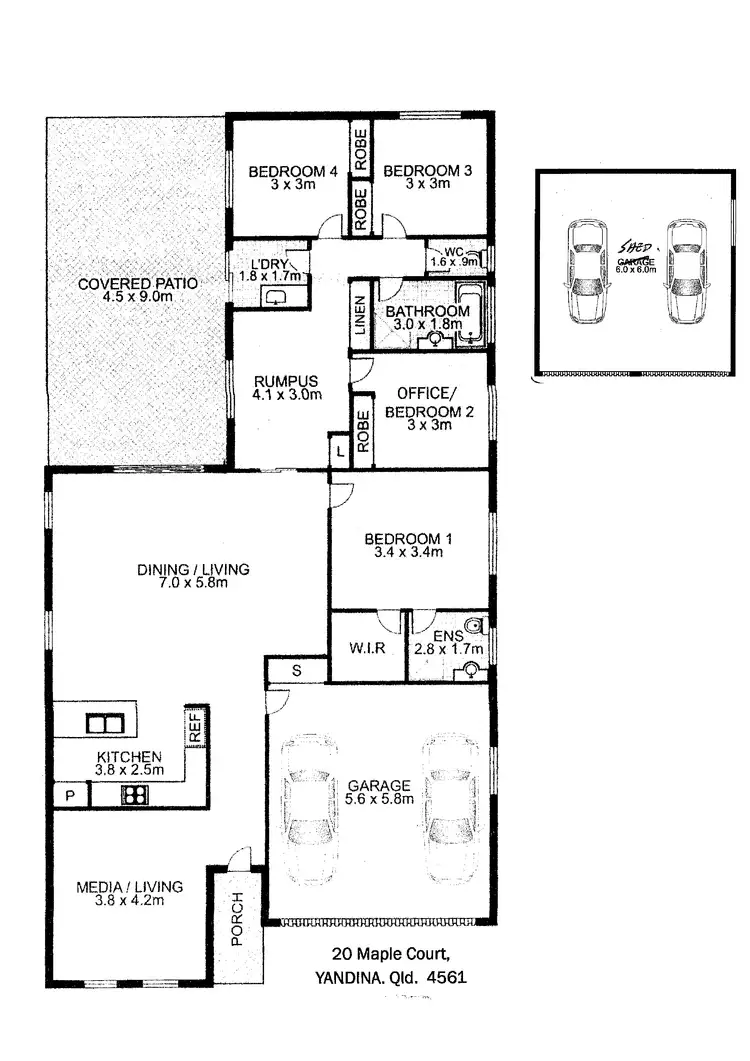 Floorplan of Homely house listing, 20 Maple Court, Yandina QLD 4561