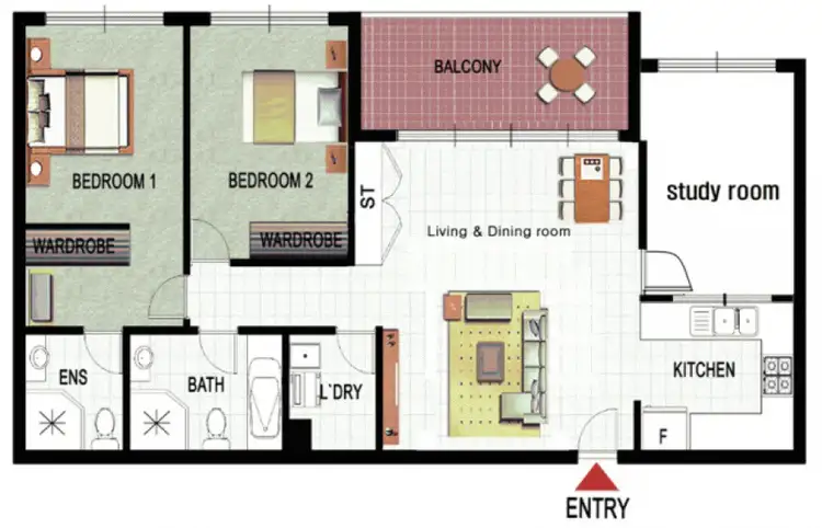 Floorplan of Homely unit listing, 17/8-12 Kerrs Road, Lidcombe NSW 2141