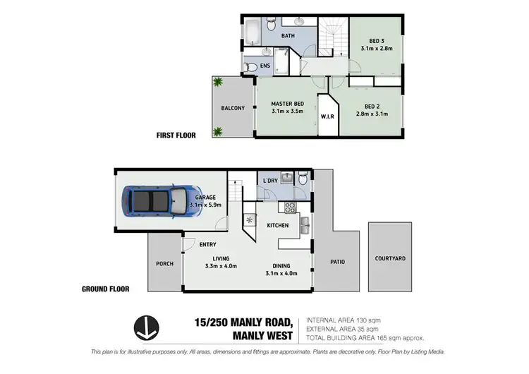 Floorplan of Homely townhouse listing, 15/250 Manly Road, Manly West QLD 4179