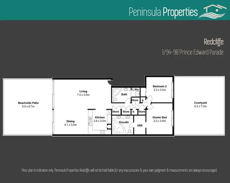 Floorplan of Homely unit listing, 1/94-98 Prince Edward Parade, Redcliffe QLD 4020