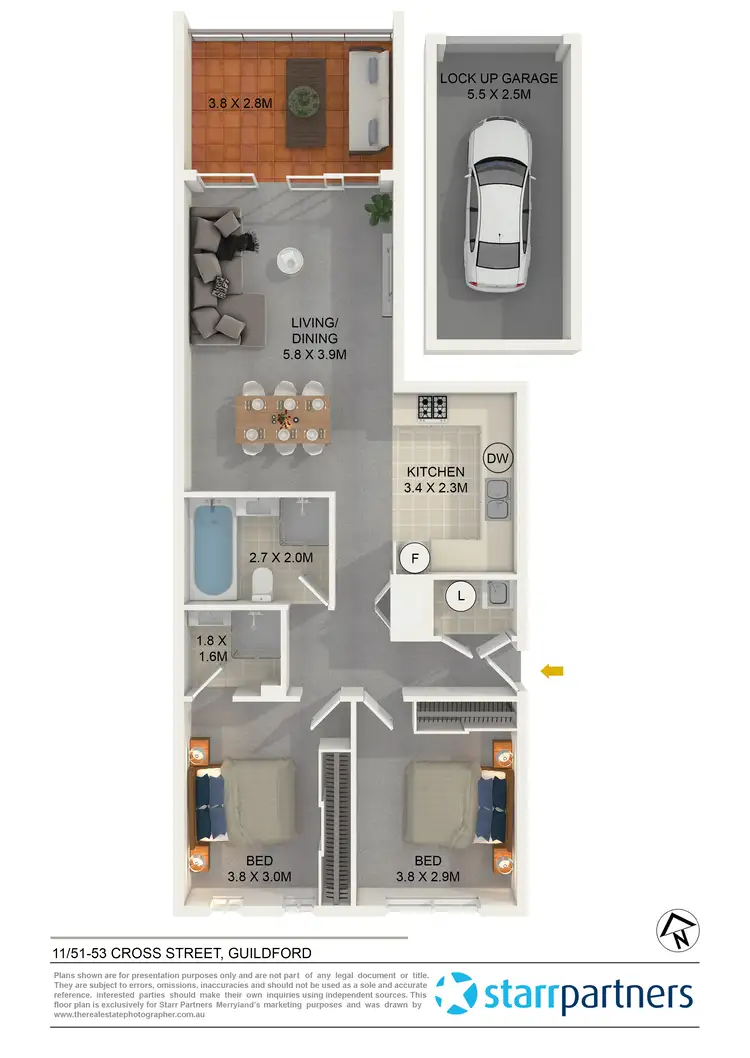 Floorplan of Homely unit listing, 11/51-53 Cross Street, Guildford NSW 2161