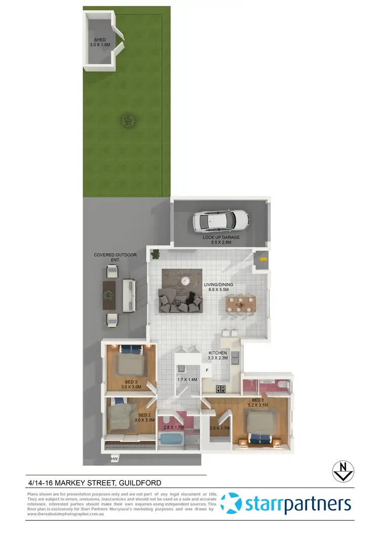 Floorplan of Homely villa listing, 4/14-16 Markey Street, Guildford NSW 2161