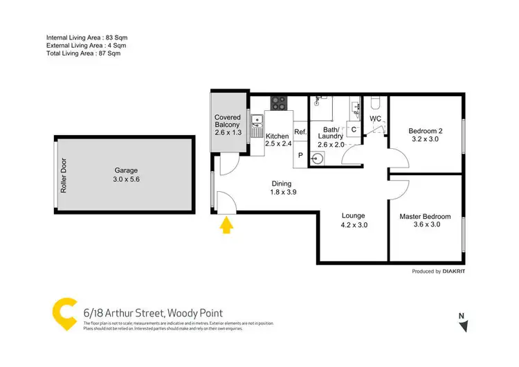 Floorplan of Homely unit listing, 6/18 Arthur Street, Woody Point QLD 4019